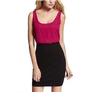 Express pink and black bandage dress